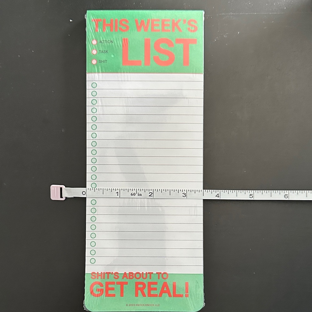 Weekly List Notepad 3.5” X 9” - Picture 9 of 9